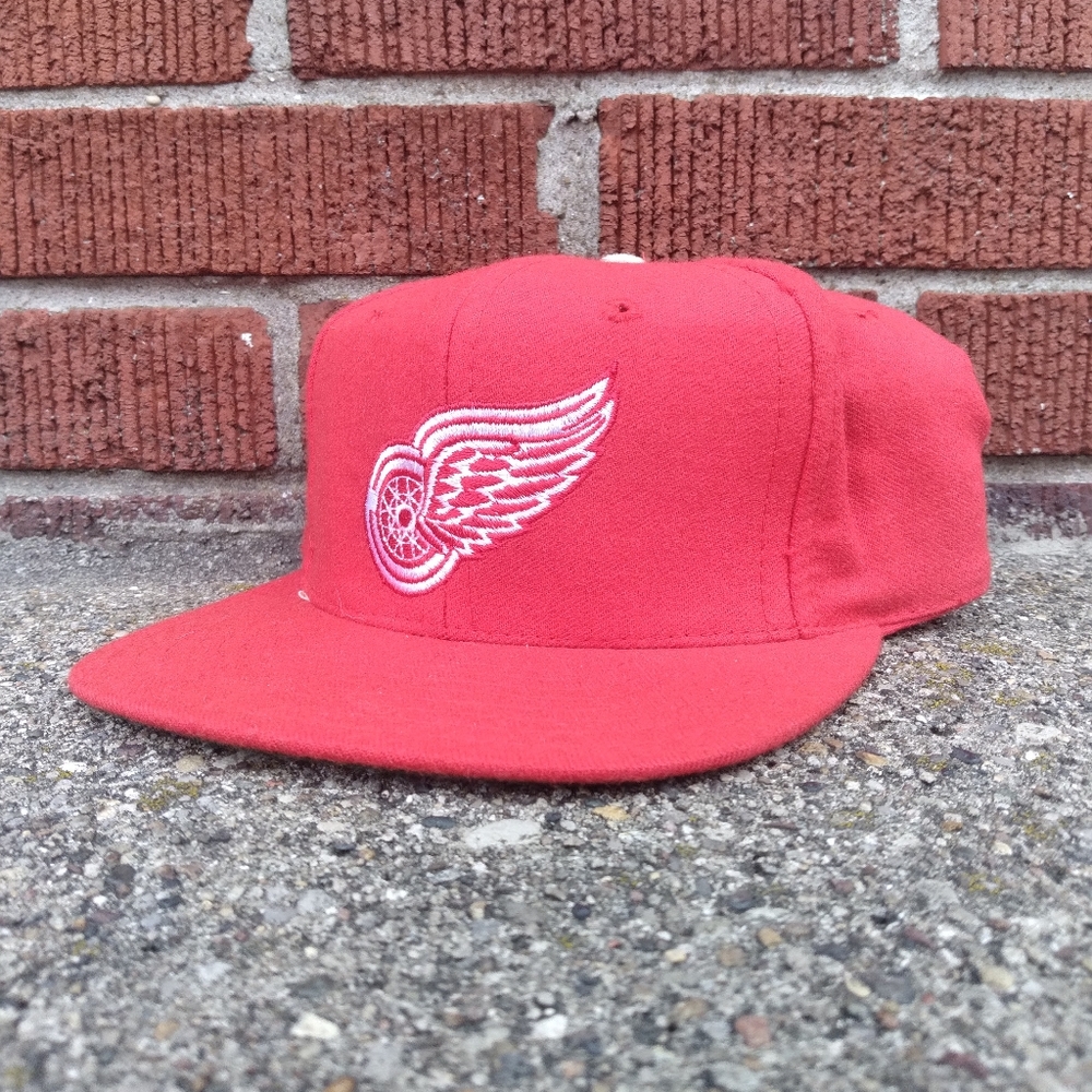 Vintage deadstock detroit redwings blockhead hat
